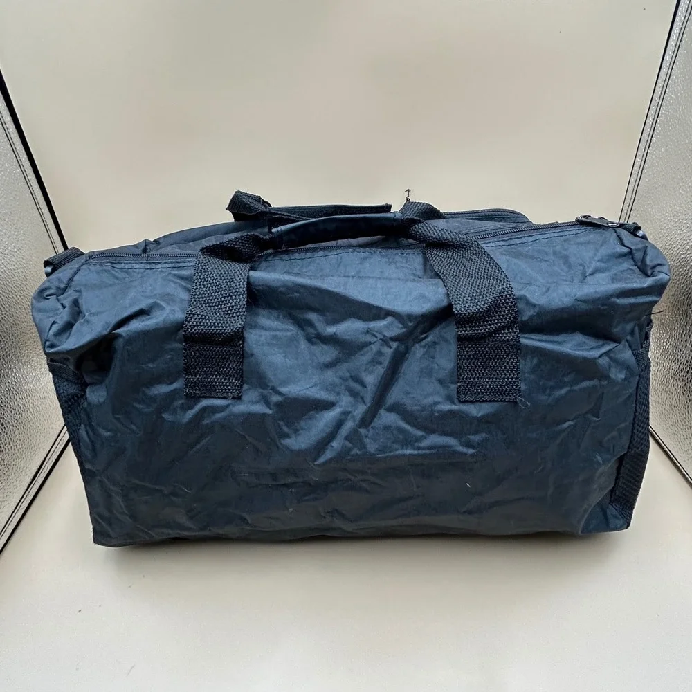 TV Guide Vintage Black Nylon Duffel Bag Travel Gym Carry On Media Promo